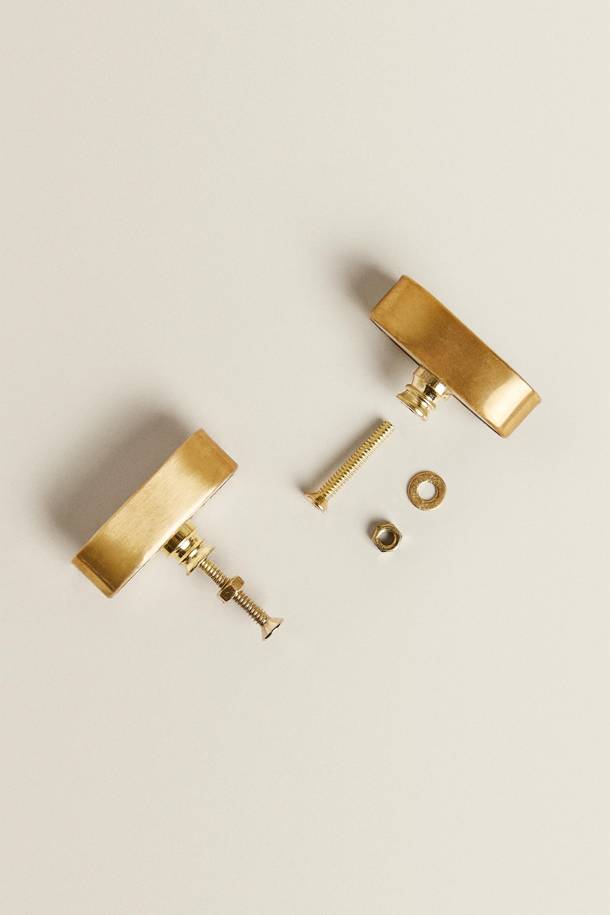 LOT DE BOUTONS MEUBLE MARBRE CONTRASTANTS (LOT DE 2)